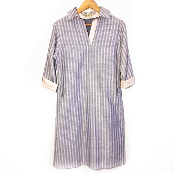 Tatum & Olivia Canadian Designer Stripe Shirtdress - Picture 1 of 8